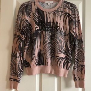 Spiritual Gangster fleece blush crop crew neck M